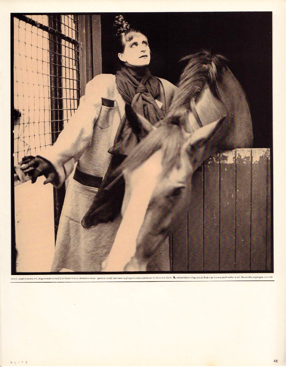 BLITZ 36 Nov 1985 fashion styled by Iain R Webb photograph by Pete Moss modelled by Michele Paradise